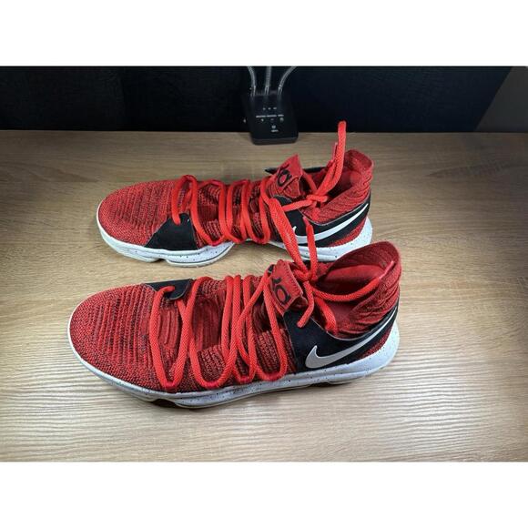 Nike KD 10 Red Velvet Basketball Shoes Sneakers Mens 11.5 Kevin Durant